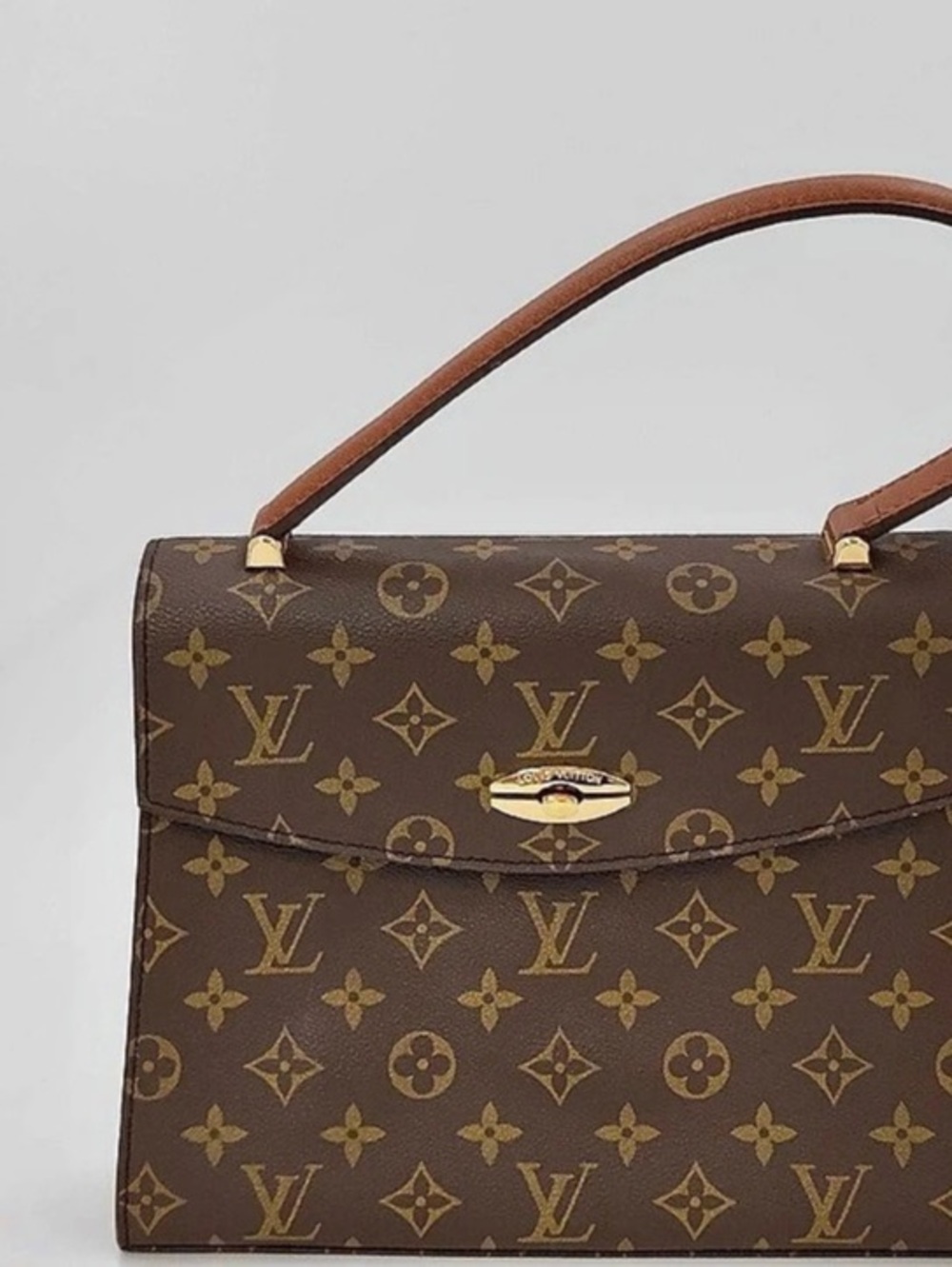 Louis Vuitton Malesherbes Monogram Shoulder Bag in Brown